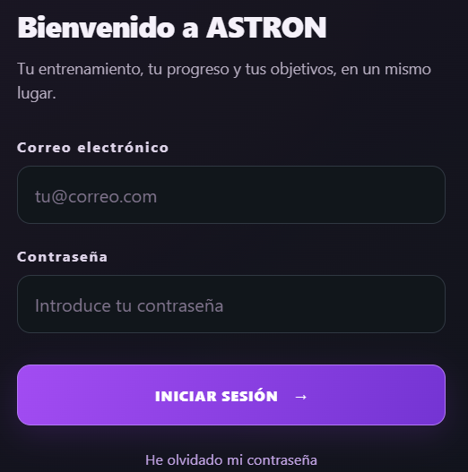 Acceso a ASTRON ONE